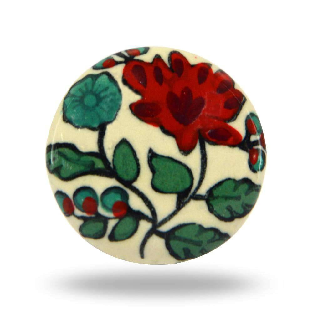 Set of Six Ceramic Plucks Cabinet Knobs by Trinca-Ferro