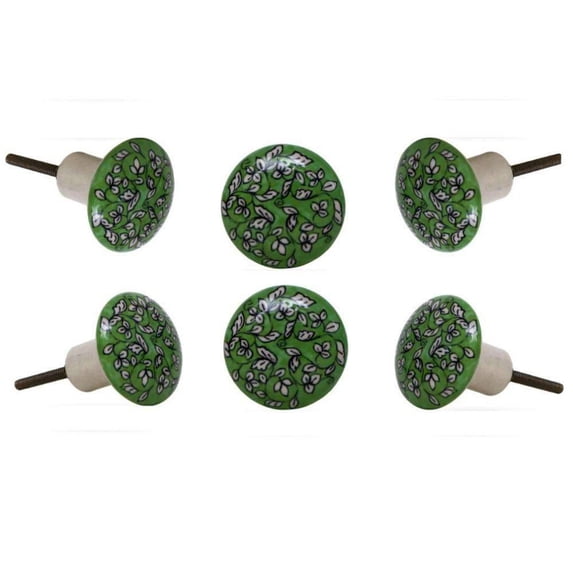 Set of Six Ceramic Potter Cabinet Knobs by Trinca-Ferro