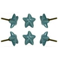 thumbnail image 1 of Set of Six Ceramic Starfish Turquoise Cabinet Knobs by Trinca-Ferro, 1 of 8