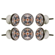 Set of Six Ceramic Tangier Cabinet Drawer Knobs by Trinca-Ferro