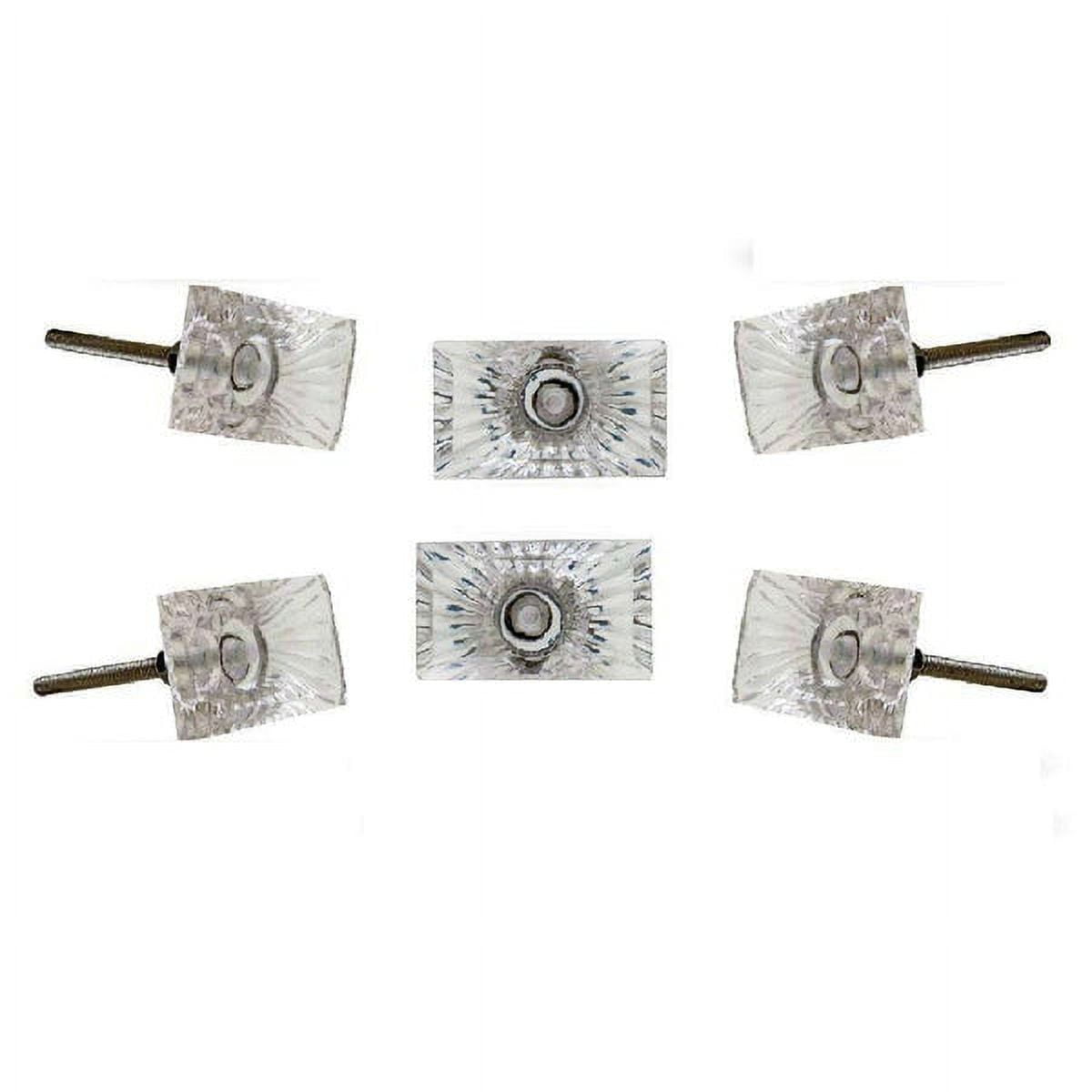 Set of Six Clear Amenja Glass Cabinet Knobs by Trinca-Ferro