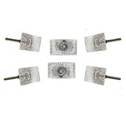 Set of Six Clear Amenja Glass Cabinet Knobs by Trinca-Ferro