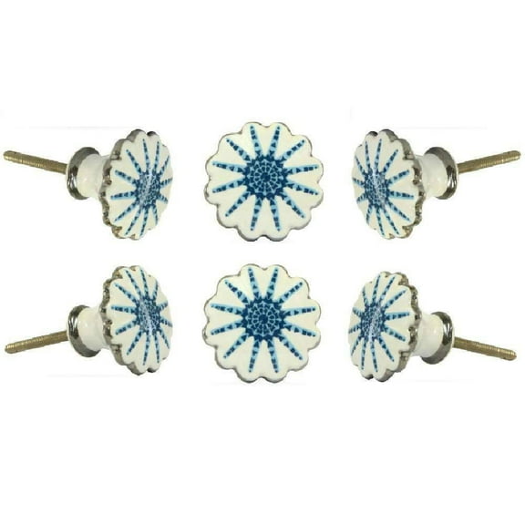 Set of Six Howden Ceramic Cabinet Knobs by Trinca-Ferro