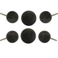 thumbnail image 1 of Set of Six Trance cord spiral black Knobs, 1 of 8
