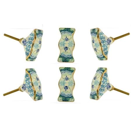 Set of Six Wingmore Ceramic Cabinet Knobs by Trinca-Ferro