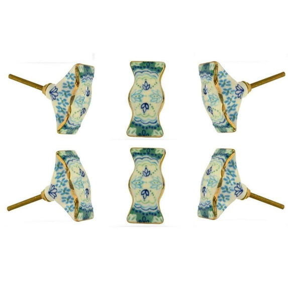 Set of Six Wingmore Ceramic Cabinet Knobs by Trinca-Ferro
