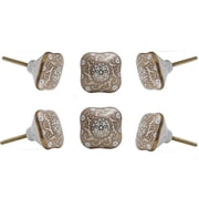 Set of Six ceramic Amgel Cabinet Knobs by Trinca-Ferro