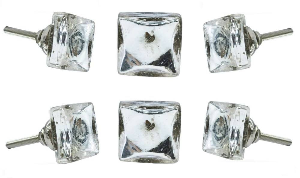 Set of Six isola glass mirror cabinet Knobs