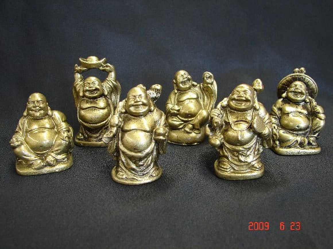 Set of Small Golden Buddha Statues