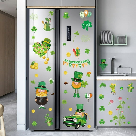 Set of St. Patrick's Day Window Stickers Irish Holiday Wall Stickers Decoration