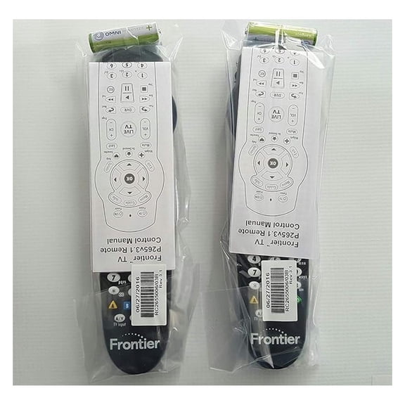 Set of TWO FiOS TV Replacement Controls by Frontier works with FiOS systems
