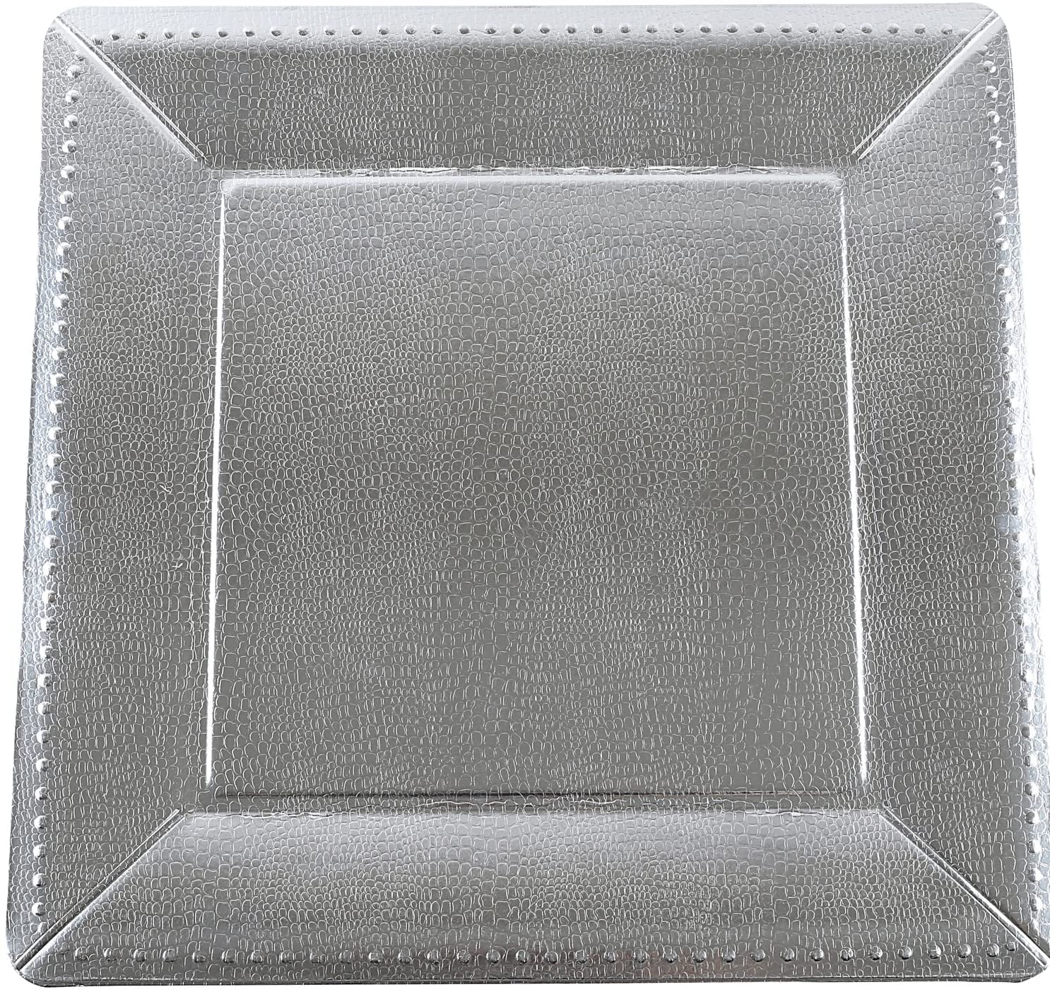 Silver square cheap charger plates