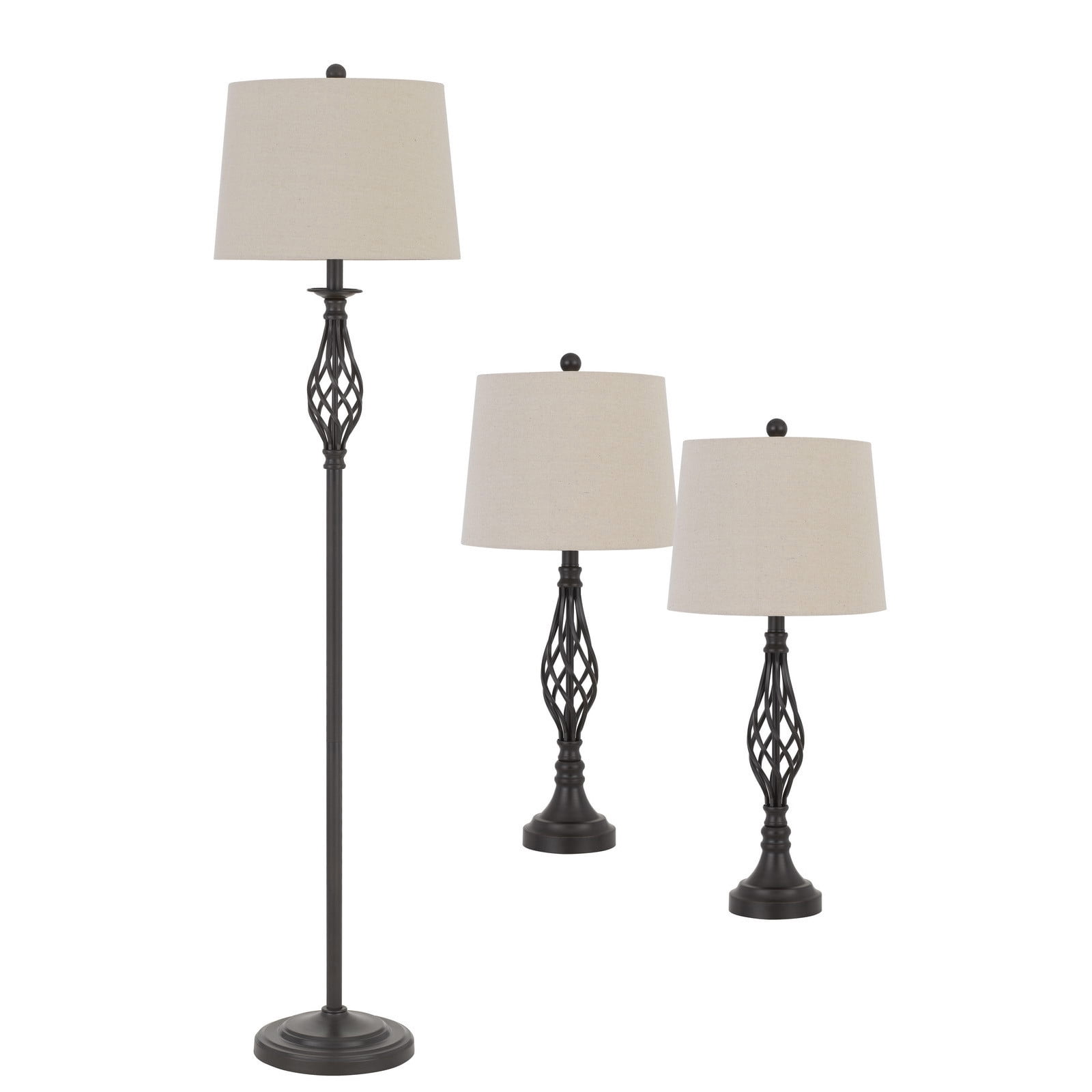 Floor And Table Lamp Set Set of Three Retro Metal Floor and Table Lamp Set - Walmart.com