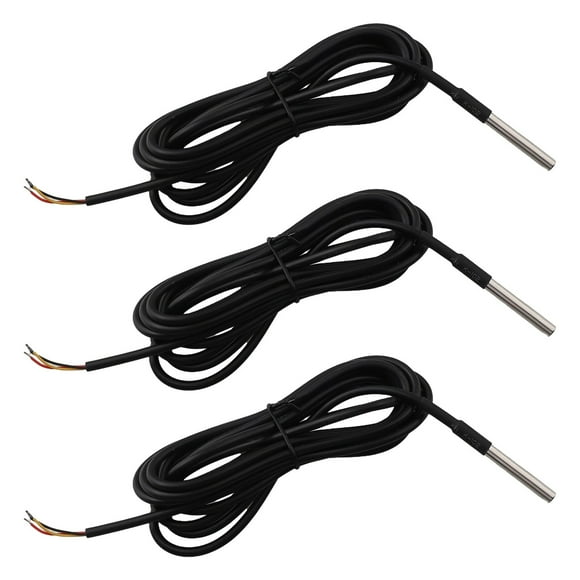 Set of Three Temperature Sensors for Arduino with Easy Connection Wires