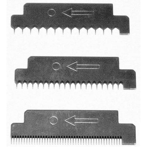 Set of Toothed Blades for Vegetable Turning Slicer 1 Each Size, Total 3 Blades