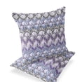 thumbnail image 1 of Set of Two 16" X 16" Gray and Purple Geometric Indoor Outdoor Throw Pillow, 1 of 6