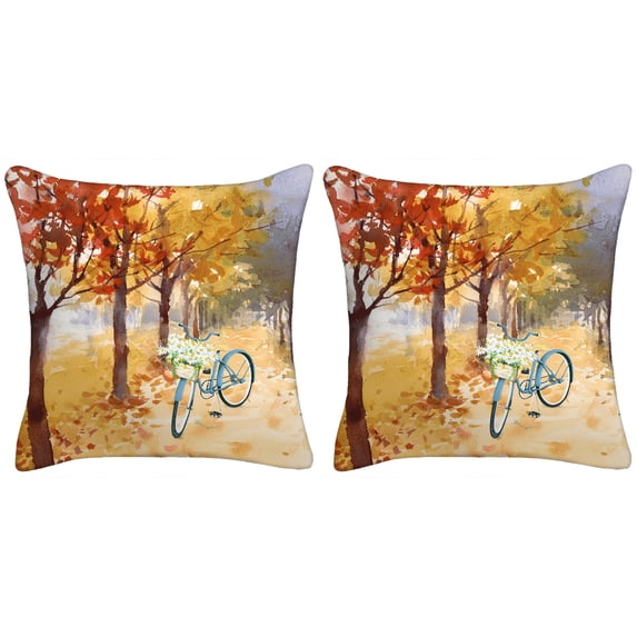 Set of Two-18" Bicycle Toss Pillows