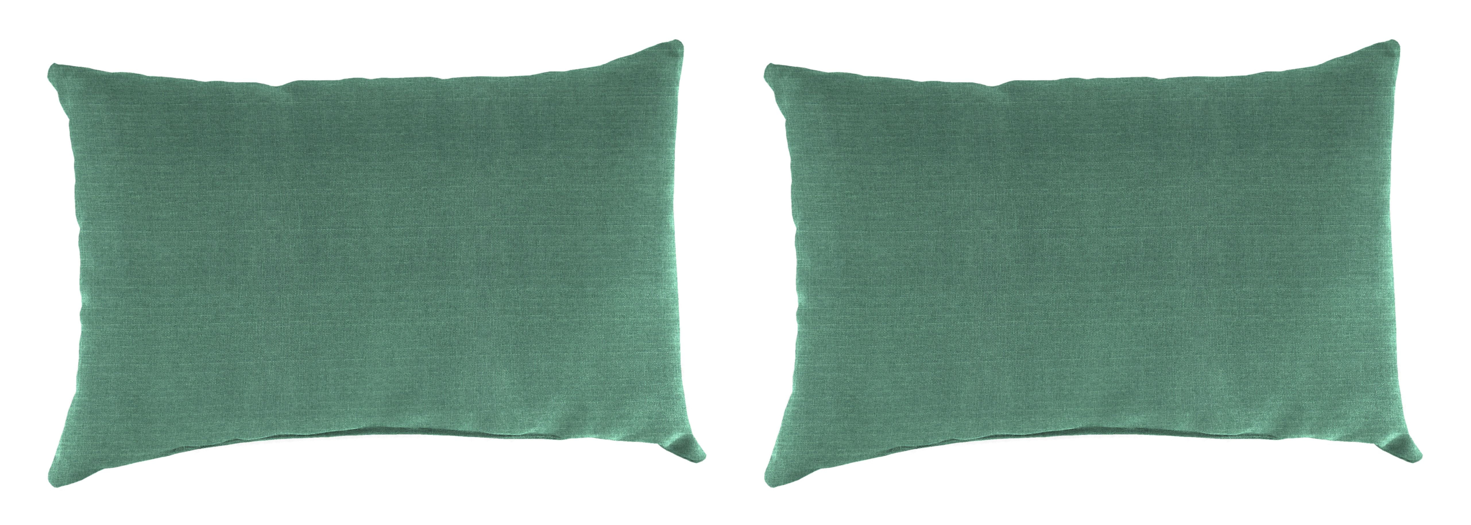 Set of Two, 18"x 12" Outdoor Knife Edge Toss Pillow