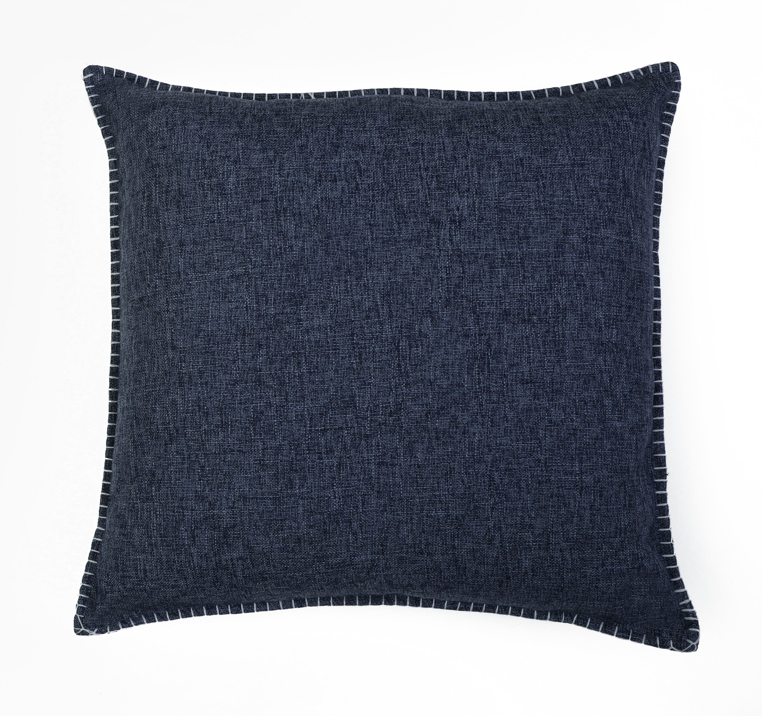 Set of Two 20" Chunky Weave Whipstitch Pillows