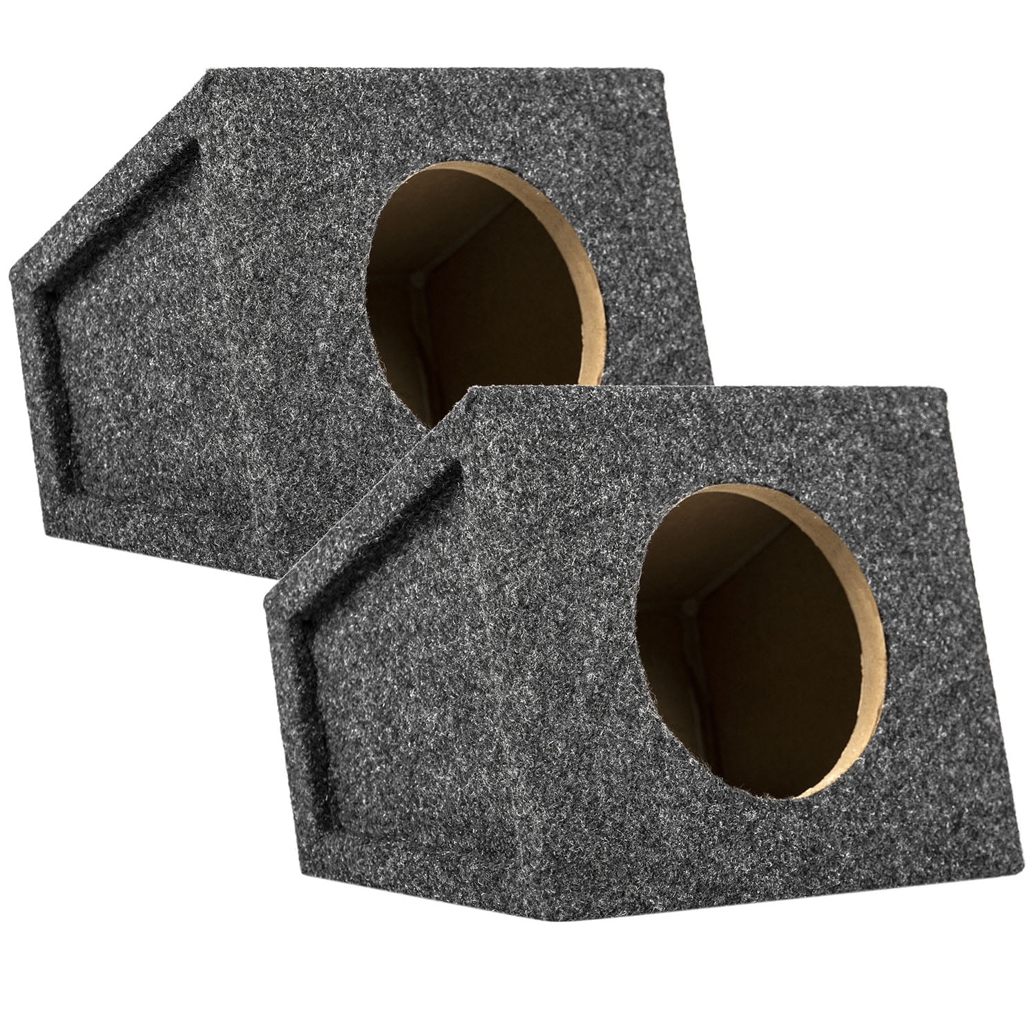 "Set of Two 6.5"" RI Audio Wedge Speaker Boxes, 5/8"" MDF, PreInstalled Terminal, Durable