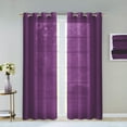 thumbnail image 1 of Set of Two 84"  Purple Solid Modern Window Panels, 1 of 3