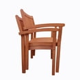 thumbnail image 1 of Set of Two Brown Stacking Armchairs, 1 of 3