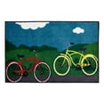 thumbnail image 1 of Set of Two Buddy Time Kids Rugs for Childrens Bedroom, Classroom and Playroom ( Bike & Tent), 1 of 6