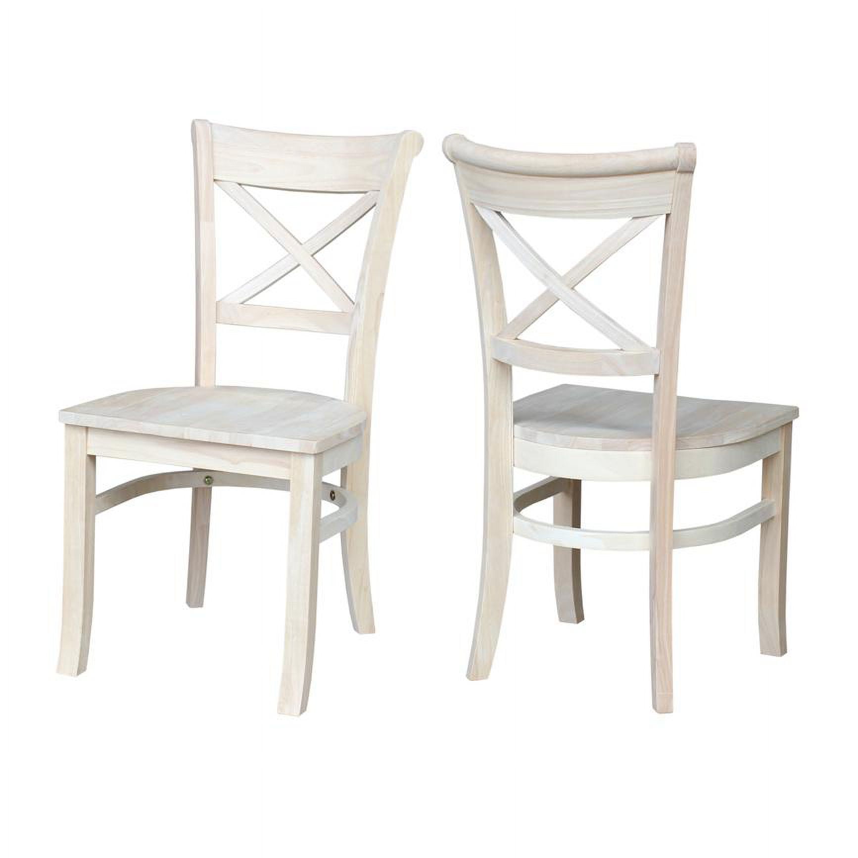 Charlotte High Cross Back Unfinished Wood Side Chair