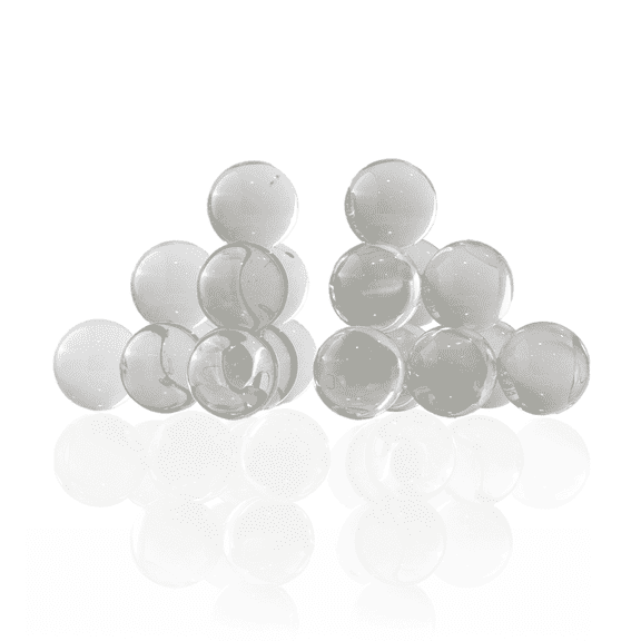 Set of Two Clear Crystal Sphere Bookends