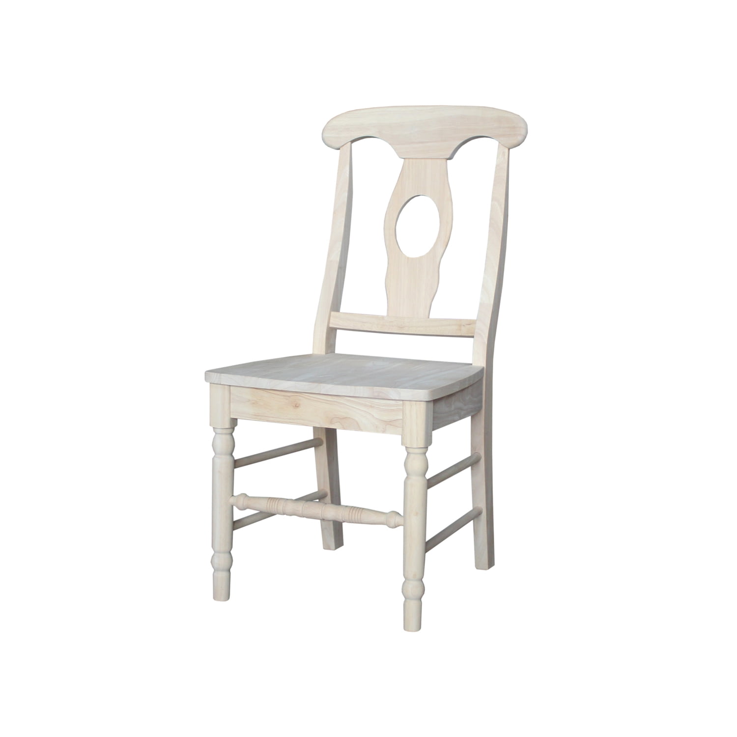 Highland Open-Back Traditional White Wood Side Chair