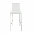thumbnail image 1 of Set of Two Full White Faux Leather Bar Stools, 1 of 3