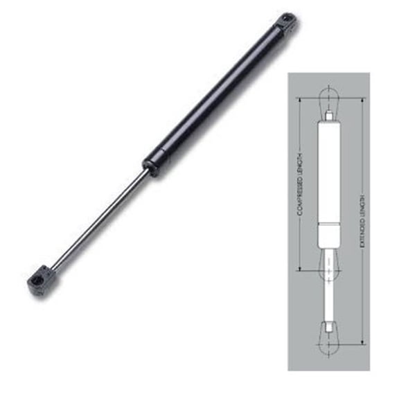 Set of Two Gas Spring/Prop/Strut/Shock Struts with 16" extended length x 9" compressed length and 45 LB Pressure (90 LB Pressure per Set)