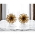 thumbnail image 1 of HomeRoots 568886 Gold Iron Decorative Spiky Sphere Tabletop Sculptures - Set of 2, 1 of 4