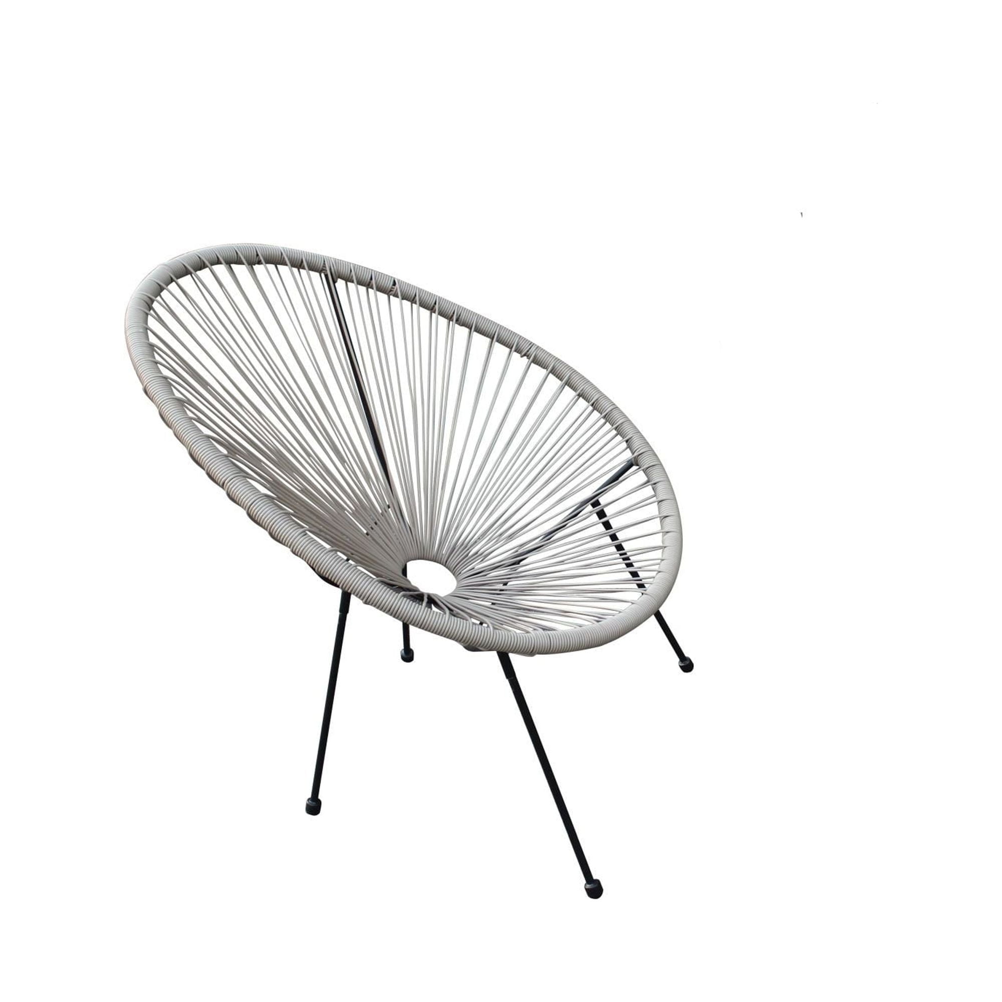 Set of Two Gray Mod Indoor Outdoor String Chairs - Walmart.com