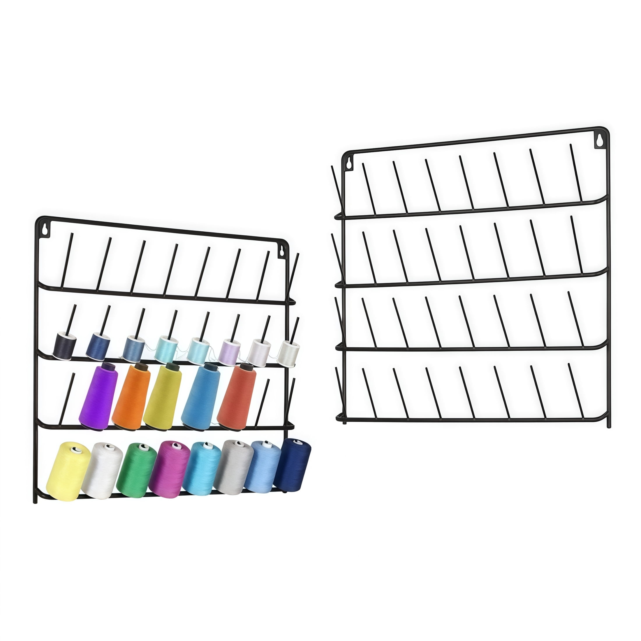 Set of Two Iron Wire Coil Racks Ideal for Storage and Home Organization ...