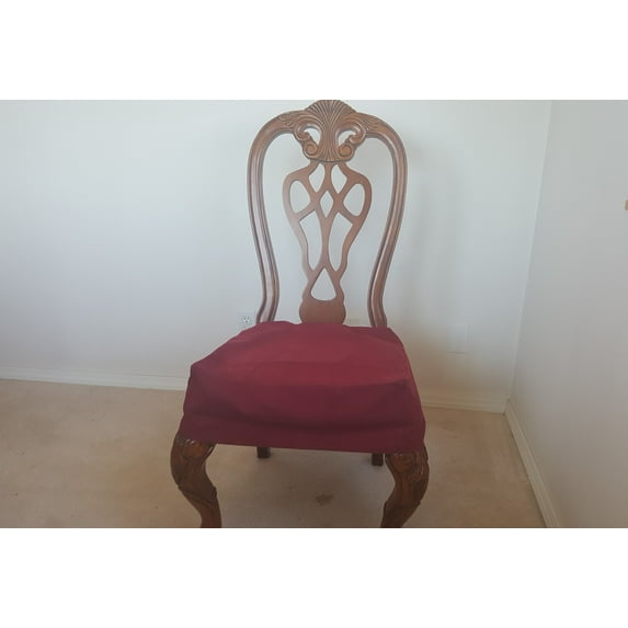 Set of Two OctoRose Classic Micro Suede Chair Covers, Chair Seat Covers, Dining Chair Protector