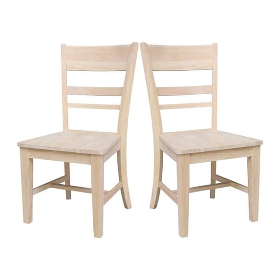 International Concepts Set of Two Solid Wood Quincy Chairs