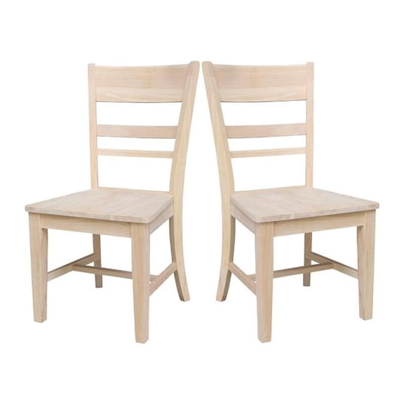 International Concepts Set of Two Solid Wood Quincy Chairs