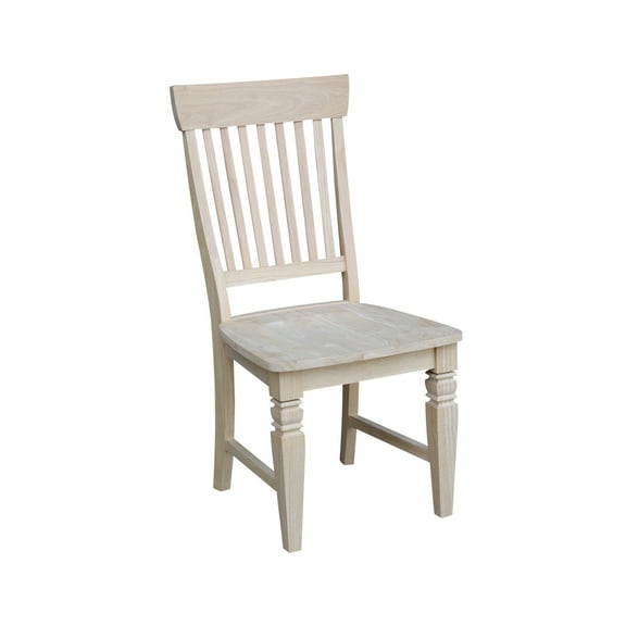 International Concepts Set of Two Tall Solid Wood Java Chairs in Unfinished