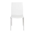 thumbnail image 1 of Set of Two White Faux Faux Leather Steel Stacking Chairs, 1 of 3