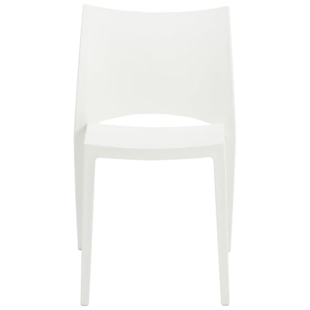 Set of Two White Stacking Indoor or Outdoor Chairs