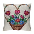thumbnail image 1 of Set of Watercolor Tulips Throw Pillow Covers Inch Red Buffalo Check Plaid Summer Decor Pillow Covers Farmhouse Cushion Case for Sofa, 1 of 5