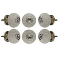 thumbnail image 1 of Set of six Crackle chrome ceramic knobs by Trinca-Ferro, 1 of 7