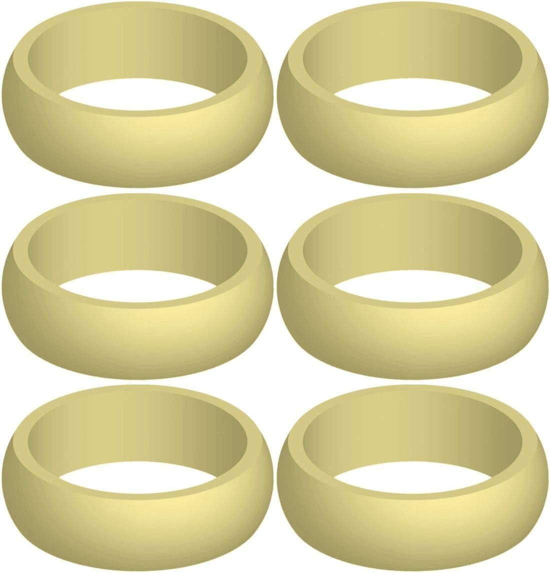 Set of six Silicone Rings in Your Choice of Size and Color