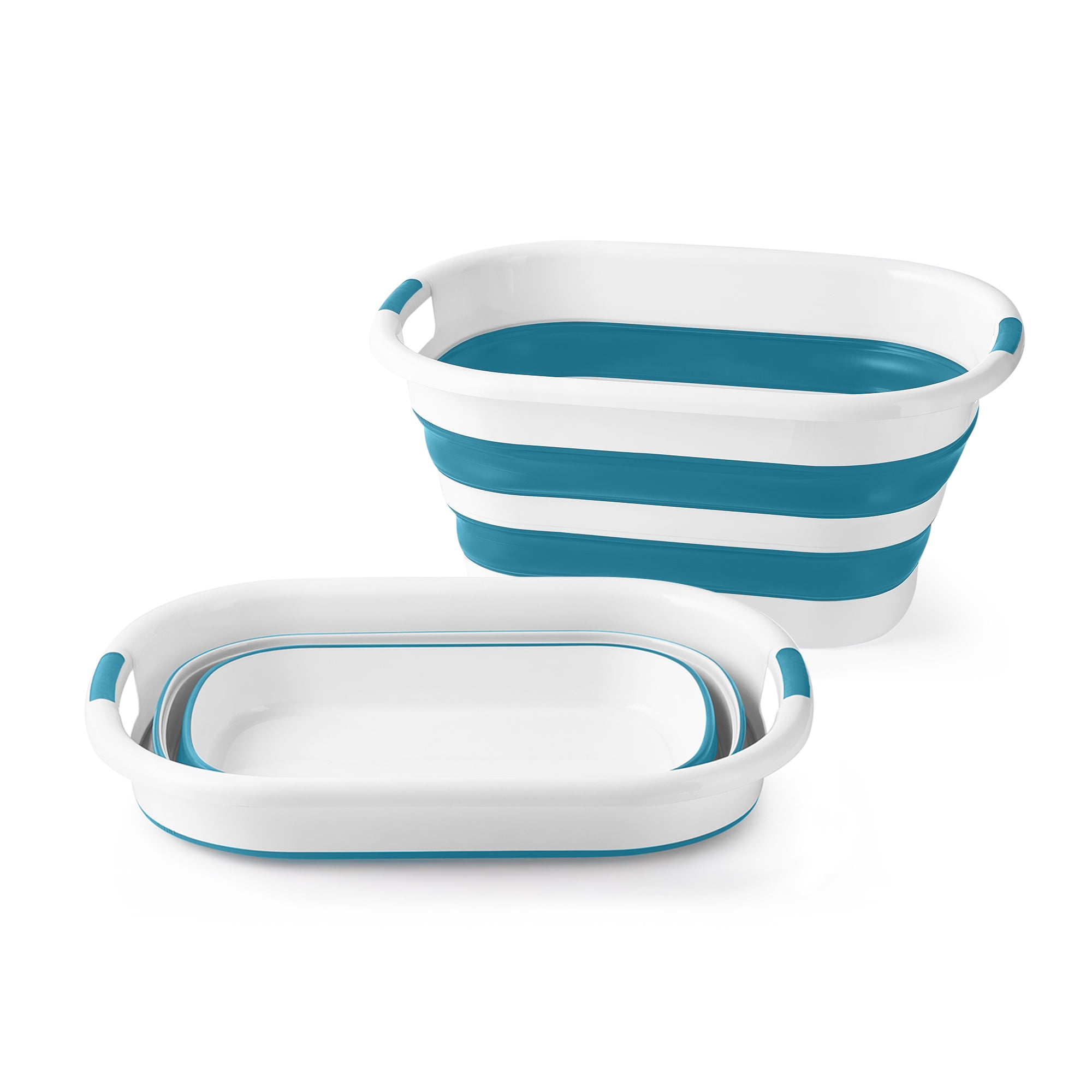 Around The Home Collapsible Laundry Baskets, Teal
