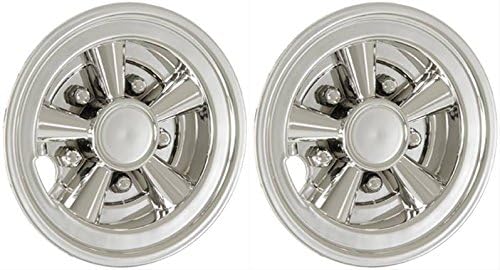 Phoenix 12" ABS Chrome Plated Wheel Covers / Hub Caps For Trailer, Mower, Dolly (Set Of 2)