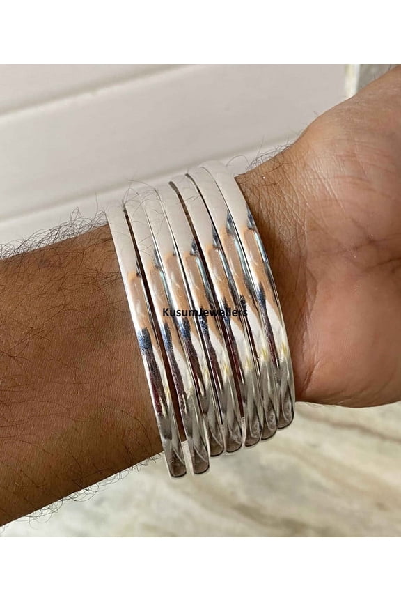 Set off 7 bangles set silver