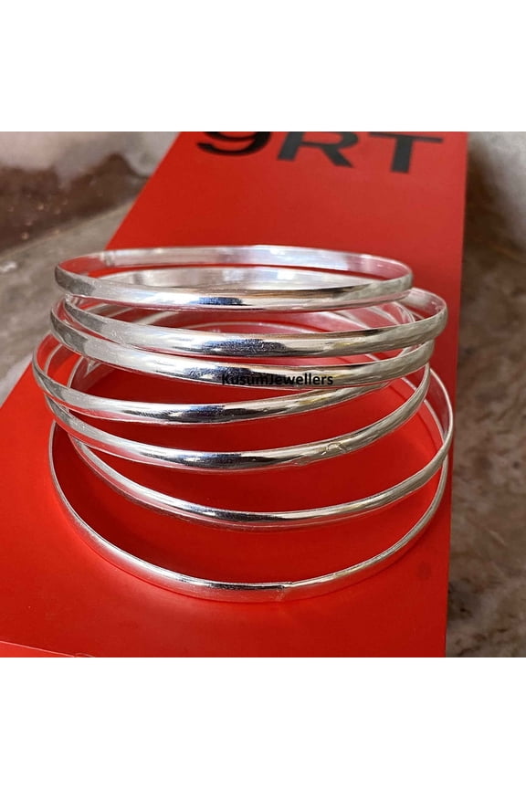 Set off 7 bangles set silver