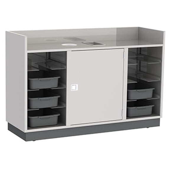 Set-up Stations Mobile Stainless Steel- Gray