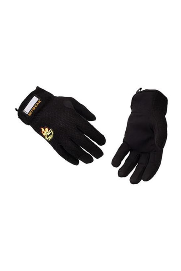 EZ-Fit Gloves, Pair Small (Size 8) Approximatly 3-3.5"/ 7.62-8.89cm, Black/Black